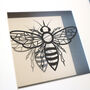 Framed Papercut Manchester Bee Art, thumbnail 6 of 7