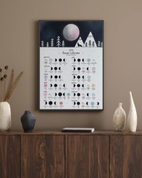 Wolf 2026 Lunar Calendar A4 Print, 3 of 4