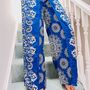 Wrap Style Trousers In Blue Flowers, thumbnail 2 of 3