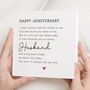 Anniversary Poem Card For Husband, thumbnail 1 of 5