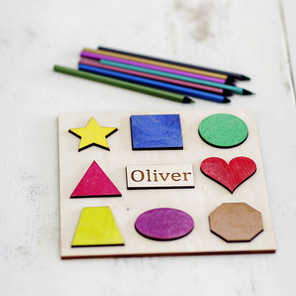 Personalised Geometric Shapes Sorting Puzzle, 1 of 4
