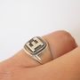 Personalised Initial Silver College Ring, thumbnail 6 of 6