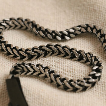 Men's Personalised Thick Stainless Steel Chain Bracelet, 6 of 9
