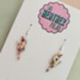 Small Iridescent Glitter Lightning Bolt Earrings / Cosmic Sparkle Jewellery Small Flash Dangles / Small Holographic Earrings Power Gift, thumbnail 5 of 5