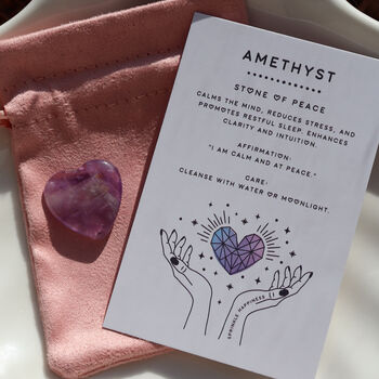 Amethyst Polished Heart For Tranquility And Healing, 2 of 5