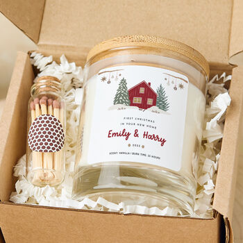 Personalised First Christmas Candle In New Home, 2 of 4