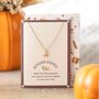 Pumpkin Necklace On Greeting Card, thumbnail 1 of 2