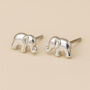 Sterling Silver Baby Elephant Stud Earrings, thumbnail 1 of 6