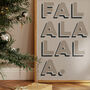 Falalalala Textured Christmas Print, thumbnail 3 of 6