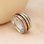 Personalised Sterling Silver Wave Spinner Ring, thumbnail 1 of 8