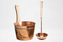 Handmade Solid Copper Sauna Bucket And Ladle Set, thumbnail 1 of 7