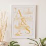 Personalised Couple's Initials Illustrated Travel Print, thumbnail 5 of 10