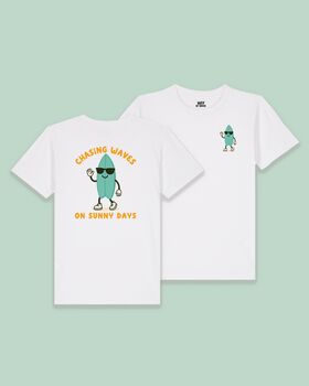 Chasing Waves On Sunny Days | Kids T Shirt | Back Design, 2 of 3