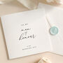 Luxury Wedding Day Card For Man Of Honour With Wax Seal, thumbnail 2 of 7