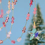 Pink And Reds Christmas Garland, Crystal Beaded, thumbnail 1 of 7