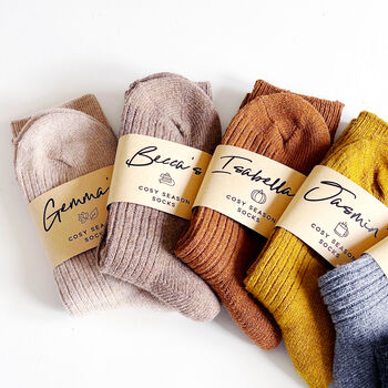 Personalised Autumn Winter Sock Gift Choice Of Six Colours, 7 of 10