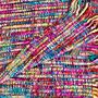 Large Rainbow Hand Loomed Soft Chunky Throw Blanket, thumbnail 7 of 11