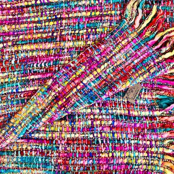 Large Rainbow Hand Loomed Soft Chunky Throw Blanket, 7 of 11