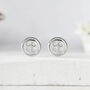 Sterling Silver Sewing Button Stud Earrings, thumbnail 1 of 9