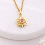 Personalised Gold Plated Sterling Silver Daffodil Pendant Necklace, thumbnail 4 of 9
