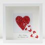 Ruby Wedding Personalised 3D Butterfly Heart, thumbnail 1 of 4