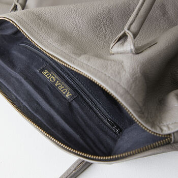 Fair Trade Classic Leather Handbag Detachable Strap, 6 of 12