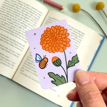 November Magnetic Birth Flower Bookmark Chrysanthemum, 5 of 7