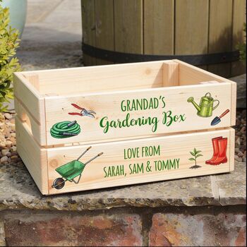 Personalised Garden Gift Treat Hamper Crate, 2 of 3