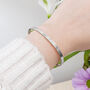Personalised Silver Plated Affirmation Bangle Bracelet, thumbnail 2 of 5