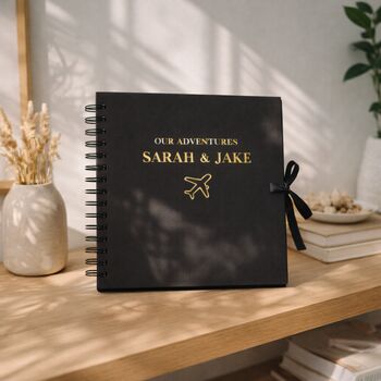 Personalised Travel Scrapbook Album Anniversary Gifts, Holiday Photo Book, 3 of 11