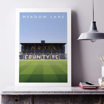 Notts County Meadow Lane From The Centre Circle Poster, 4 of 7