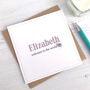 Baby Name Typography Card, Welcome To The World, thumbnail 3 of 6