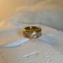 Baguette Cut Cz Band Chunky Statement Ring In 18 K Gold, thumbnail 3 of 12