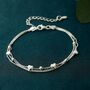 40th Birthday Sterling Silver Heart Bracelet, thumbnail 1 of 5