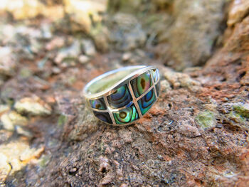 Paua Shell Wave Ring, 3 of 10