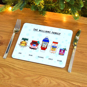 Personalised Condiments Christmas Placemat, 2 of 5