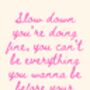 A4 Print Billy Joel, Vienna Waits For You Pink, thumbnail 4 of 4