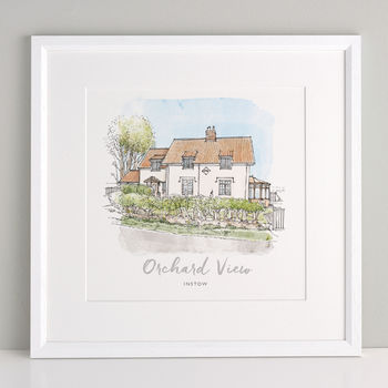 Personalised Watercolour House Sketch, 3 of 10