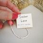 Sister Love Sterling Silver Morse Code Chain Bracelet, thumbnail 1 of 10