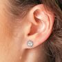 Sterling Silver Sunshine Face Stud Earrings, thumbnail 2 of 4
