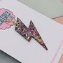 Rainbow Lightning Bolt Glitter Resin Christmas Decoration, thumbnail 3 of 4