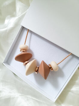 Coffee And Cream Nursing Necklace, 8 of 8