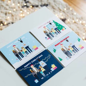 Personalised Family Christmas Cards Pack, 8 of 8