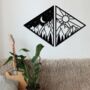 Day And Night Triangular Wall Art Wooden Decor, thumbnail 6 of 12