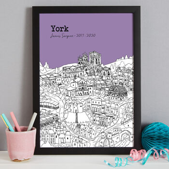 Personalised York Graduation Gift Print, 8 of 9