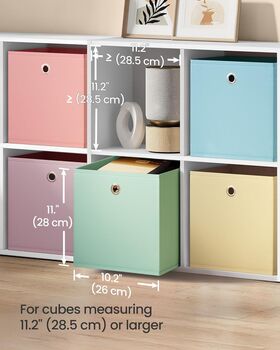 Six Piece Storage Cubes Collapsible Bins Set, 7 of 8