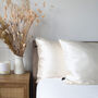 Silk Pillowcase Cream 100% Pure Soft Mulberry Silk Floral Luxury Hair Care Standard Double 50x75cm, thumbnail 4 of 5