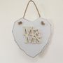 Handmade Mr And Mrs Hanging Sign, thumbnail 2 of 5