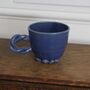 Ceramic Twisted Handle Mug In Navy Blue, thumbnail 1 of 3