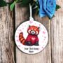 Personalised Red Panda Love Decoration, thumbnail 2 of 2